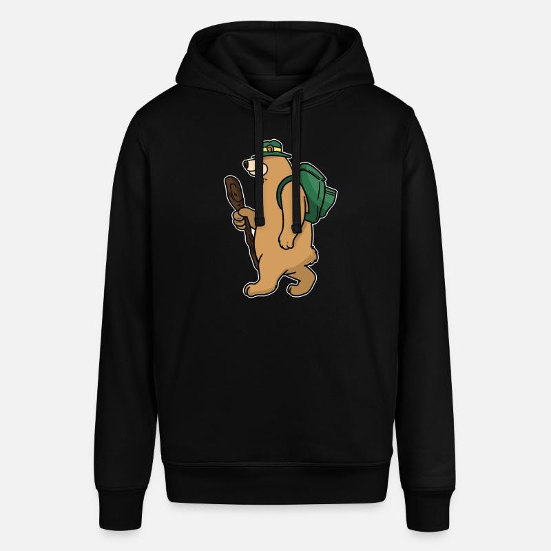 Backpacker Bär - Stanley/Stella Unisex Hoodie SOUNDER - Schwarz