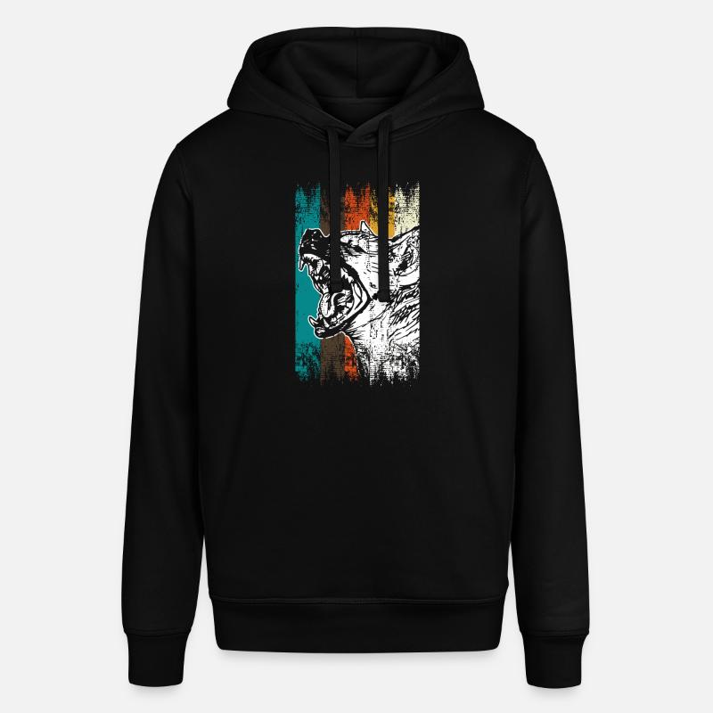 Retro Hyène Afrique - Sweat à capuche SOUNDER Stanley/Stella Unisexe - noir