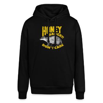 honey badger - Stanley/Stella SOUNDER Unisex Hoodie - black - Front - Alina (178cm) & Michal (187cm)
