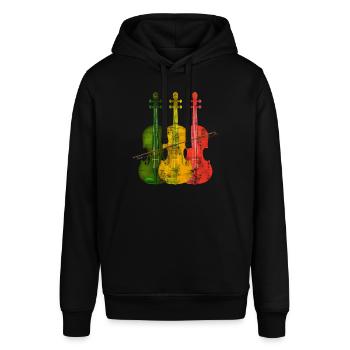 Cello - Stanley/Stella Unisex Hoodie SOUNDER - Schwarz - Vorne - Alina (178cm) & Michal (187cm)