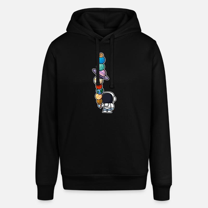 Astronaute, glace, manger, planète - Sweat à capuche SOUNDER Stanley/Stella Unisexe - noir
