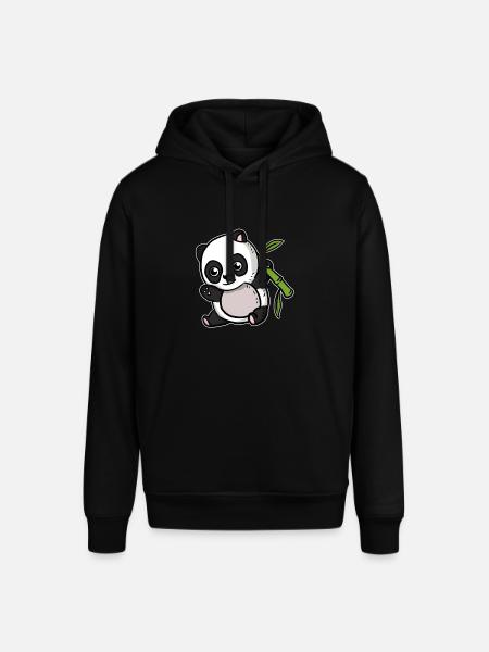 Cute Kawaii Panda Bear - Stanley/Stella SOUNDER Unisex Hoodie - black