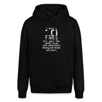 Binary code - Stanley/Stella SOUNDER Unisex Hoodie - black - Front - Alina (178cm) & Michal (187cm)