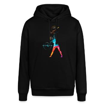 Baton Twirling - Stanley/Stella SOUNDER Unisex Hoodie - black - Front - Alina (178cm) & Michal (187cm)