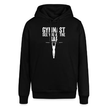 Männlicher Turner - Turner Wir sehen uns an der Bar - Stanley/Stella Unisex Hoodie SOUNDER - Schwarz - Vorne - Alina (178cm) & Michal (187cm)