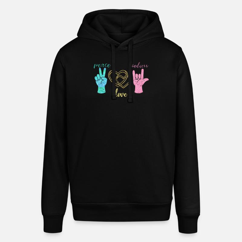 Harmonie d'amour de paix - Sweat à capuche SOUNDER Stanley/Stella Unisexe - noir