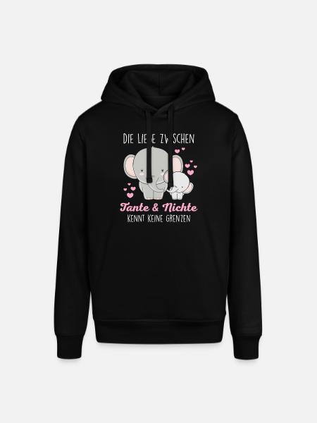 Tante und Nichte Bindung Liebe süße Elefanten - Stanley/Stella Unisex Hoodie SOUNDER - Schwarz