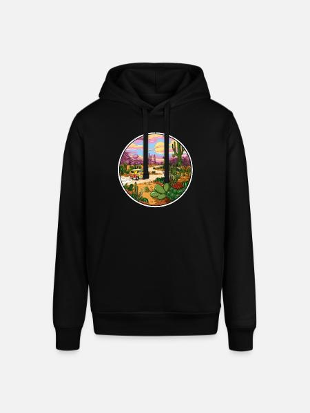 Hippie Cactus Desert Trip - Stanley/Stella SOUNDER Unisex Hoodie - black
