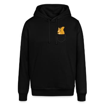 Eichhörnchen in der Tasche Niedliches Eichhörnchen - Stanley/Stella Unisex Hoodie SOUNDER - Schwarz - Vorne - Alina (178cm) & Michal (187cm)