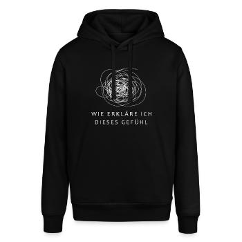 WIE ERKLÄRE ICH DIESES GEFÜHL - Stanley/Stella Unisex Hoodie SOUNDER - Schwarz - Vorne - Alina (178cm) & Michal (187cm)