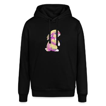 Kaninchen - Stanley/Stella Unisex Hoodie SOUNDER - Schwarz - Vorne - Alina (178cm) & Michal (187cm)