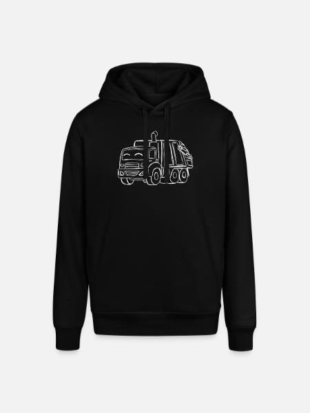 Garbage Collection Bil Tegning Bil Garbage Man - Stanley/Stella SOUNDER unisex hoodie - sort