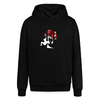 Schwarzwald Bollenhut Schwarzwaldmädel - Stanley/Stella Unisex Hoodie SOUNDER - Schwarz - Vorne - Alina (178cm) & Michal (187cm)