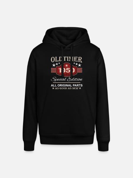 Vintage Car 1950 - Gift 74th Birthday - Stanley/Stella SOUNDER Unisex Hoodie - black