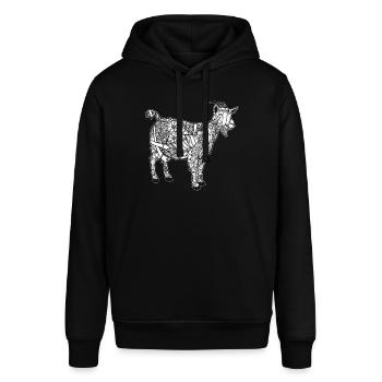 Goat Goat Floral Pattern - Stanley/Stella SOUNDER Unisex Hoodie - black - Front - Alina (178cm) & Michal (187cm)