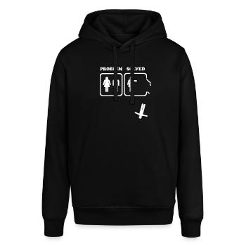 Problem Solved Single Geschiedene Frau Exmann - Stanley/Stella Unisex Hoodie SOUNDER - Schwarz - Vorne - Alina (178cm) & Michal (187cm)