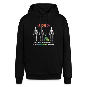ADHS Keine Behinderung besondere Fähigkeiten - Stanley/Stella Unisex Hoodie SOUNDER - Schwarz - Vorne - Alina (178cm) & Michal (187cm)