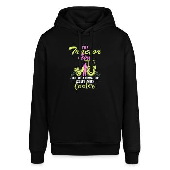Traktor Mädchen - Stanley/Stella Unisex Hoodie SOUNDER - Schwarz - Vorne - Alina (178cm) & Michal (187cm)
