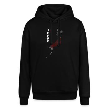 Japan - Stanley/Stella Unisex Hoodie SOUNDER - Schwarz - Vorne - Alina (178cm) & Michal (187cm)