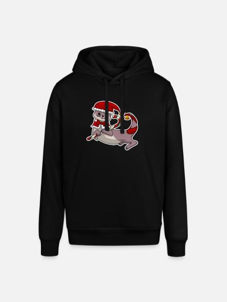 Christmas Otter - Stanley/Stella SOUNDER Unisex Hoodie - black