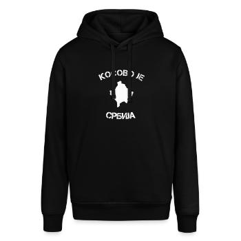 Serbien! - Stanley/Stella Unisex Hoodie SOUNDER - Schwarz - Vorne - Alina (178cm) & Michal (187cm)