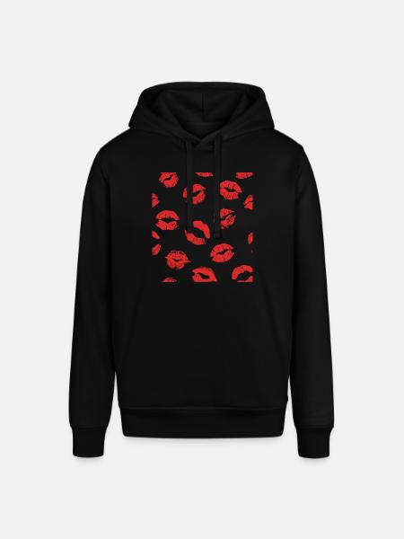 Kys Kys Munden Læber Tungen Kærlighed - Stanley/Stella SOUNDER unisex hoodie - sort