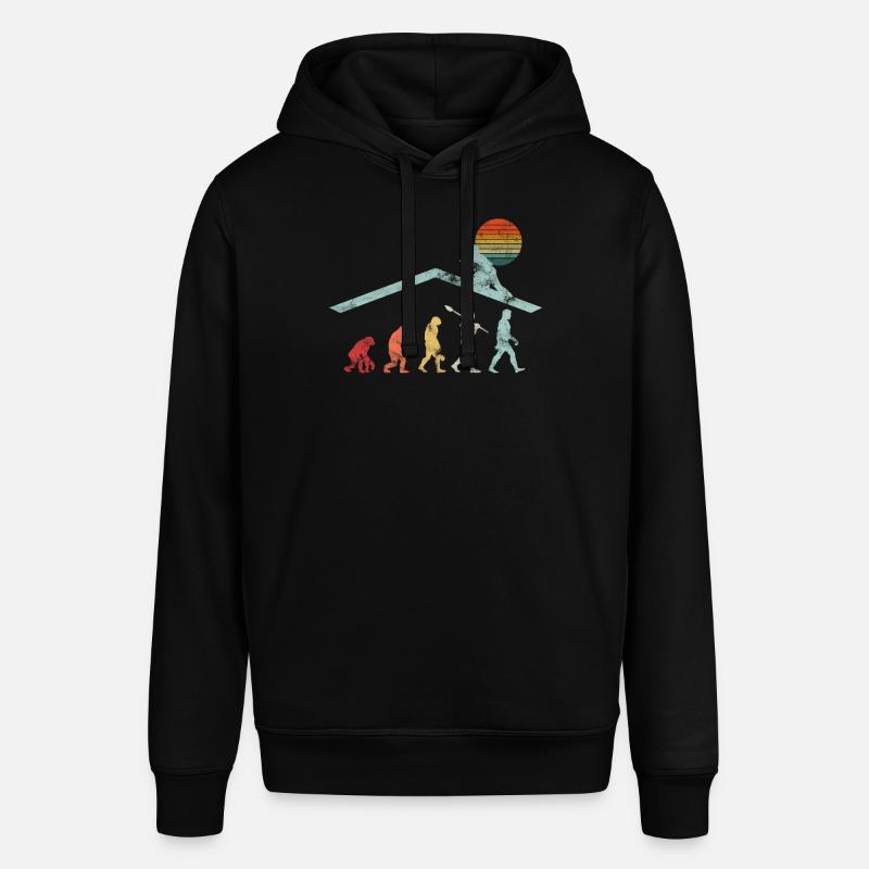 Roofing craftsman carpenter evolution - Stanley/Stella SOUNDER Unisex Hoodie - black