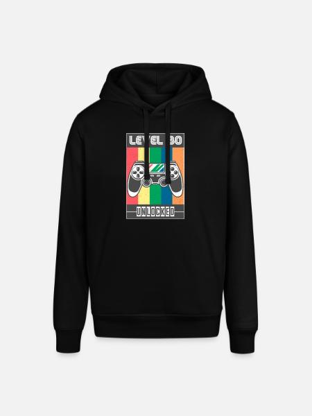 80th birthday - Stanley/Stella SOUNDER Unisex Hoodie - black