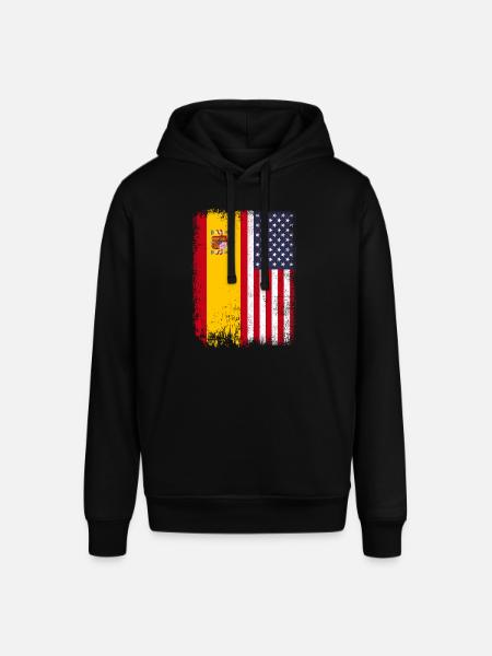 USA America bandiera spagnola - Felpa con cappuccio unisex SOUNDER di Stanley/Stella - nero