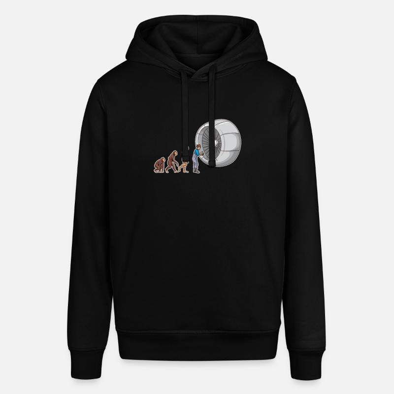 Flugzeugmechaniker Evolution Flugzeug Techniker - Stanley/Stella Unisex Hoodie SOUNDER - Schwarz
