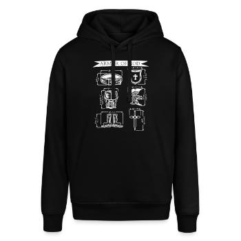 Spiritual armor Christian faith Bible - Stanley/Stella SOUNDER Unisex Hoodie - black - Front - Alina (178cm) & Michal (187cm)
