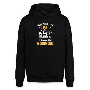 Rentner Cooler Opa Wohnmobil Camping Geschenk - Stanley/Stella Unisex Hoodie SOUNDER - Schwarz - Vorne - Alina (178cm) & Michal (187cm)