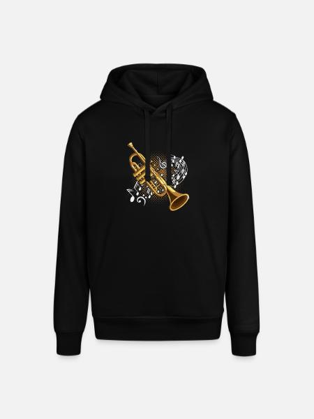 Trompeter Musiknoten Jazz Musik Kunst - Stanley/Stella Unisex Hoodie SOUNDER - Schwarz