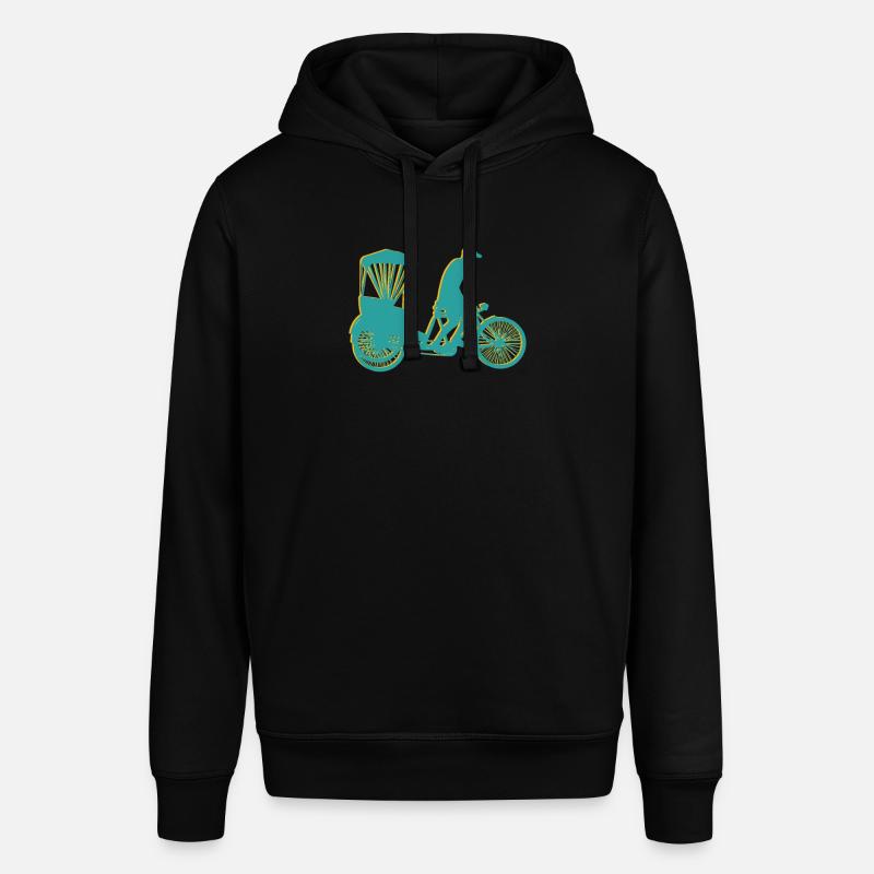 riquexo, rikshaw, pousse-pousse - Sweat à capuche SOUNDER Stanley/Stella Unisexe - noir