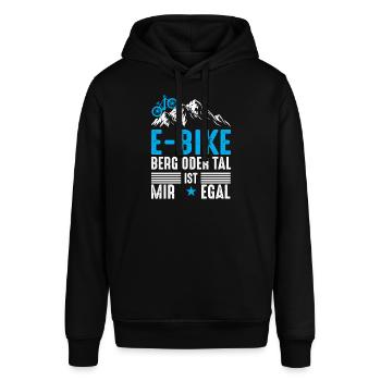 E Bike E-Bike Sprüche Geschenk - Stanley/Stella Unisex Hoodie SOUNDER - Schwarz - Vorne - Alina (178cm) & Michal (187cm)