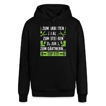 Gärtner Hobbygärtner Rentner Garten Geschenk - Stanley/Stella Unisex Hoodie SOUNDER - Schwarz - Vorne - Alina (178cm) & Michal (187cm)