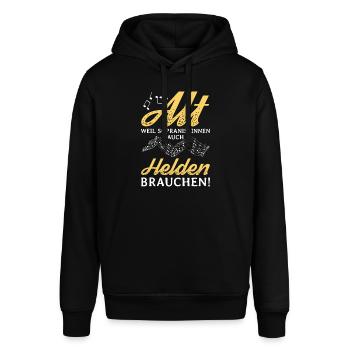 Alt Helden Sopranistinnen Chor Chorsänger Kirche - Stanley/Stella Unisex Hoodie SOUNDER - Schwarz - Vorne - Alina (178cm) & Michal (187cm)