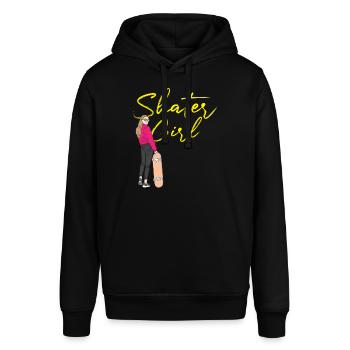 Skater Girl - Skategirl Skateboard Mädchen - Stanley/Stella Unisex Hoodie SOUNDER - Schwarz - Vorne - Alina (178cm) & Michal (187cm)