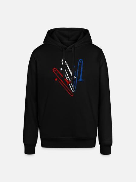 trombone - Stanley/Stella SOUNDER Unisex Hoodie - black