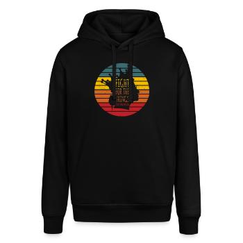Ruth Bader Ginsburg | Fight for the things you care - Stanley/Stella SOUNDER Unisex Hoodie - black - Front - Alina (178cm) & Michal (187cm)