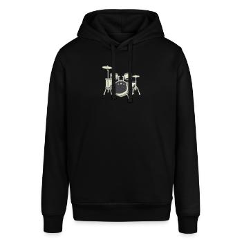 Schlagzeug Schlagzeuger - Stanley/Stella Unisex Hoodie SOUNDER - Schwarz - Vorne - Alina (178cm) & Michal (187cm)