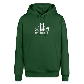 Lustiges Retro 80er 90er Jahre VHS Kassette 90s - Stanley/Stella Unisex Hoodie SOUNDER - Flaschengrün - Vorne - Alina (178cm) & Michal (187cm)