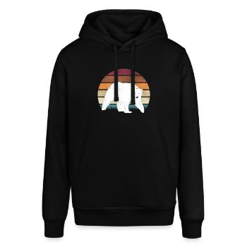 Polar bear motif polar bears - Stanley/Stella SOUNDER Unisex Hoodie - black - Front - Alina (178cm) & Michal (187cm)