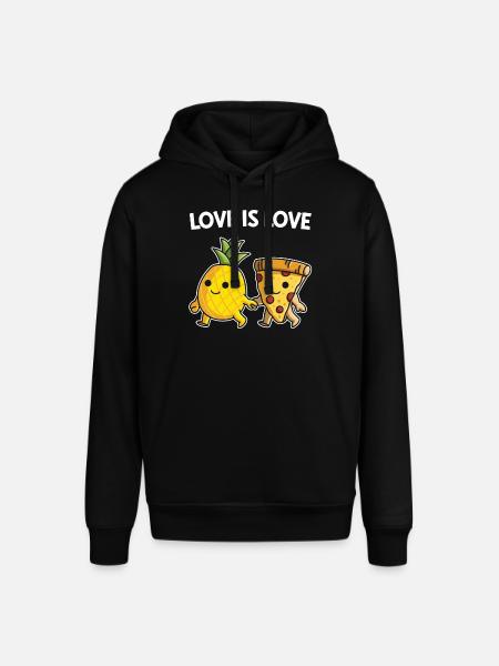 Pizza Hawaii spiser ananas pizza - Stanley/Stella SOUNDER unisex hoodie - sort