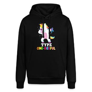 T1D Diabetes Type 1 Diabetic Gift - Stanley/Stella SOUNDER Unisex Hoodie - black - Front - Alina (178cm) & Michal (187cm)