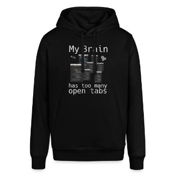 Programmierer - Stanley/Stella Unisex Hoodie SOUNDER - Schwarz - Vorne - Alina (178cm) & Michal (187cm)