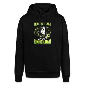 Der Arzt Sagt Es Ist Unheilbar Motocross Motorrad - Stanley/Stella Unisex Hoodie SOUNDER - Schwarz - Vorne - Alina (178cm) & Michal (187cm)