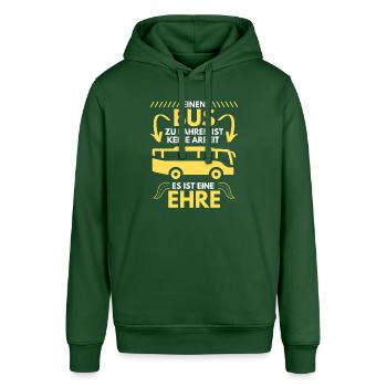 Busfahrer Bus Omnibus Reisebus Schulbus Geschenk - Stanley/Stella Unisex Hoodie SOUNDER - Flaschengrün - Vorne - Alina (178cm) & Michal (187cm)