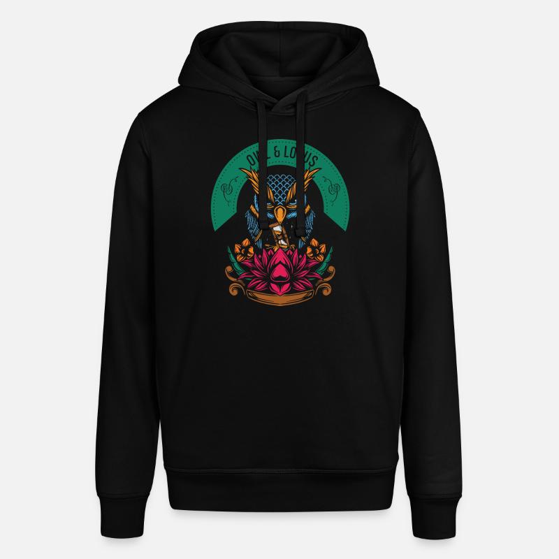 Lotus Eule Garten Geschenk - Stanley/Stella Unisex Hoodie SOUNDER - Schwarz