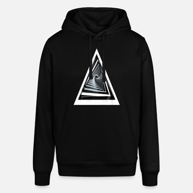 3D triangles - 3D effect - Stanley/Stella SOUNDER Unisex Hoodie - black